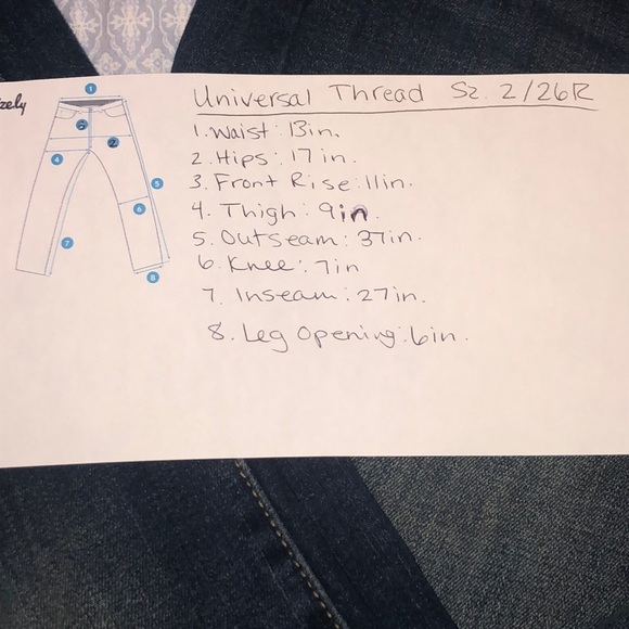 Universal Thread High Rise Straight Jeans 2/26R - Picture 7 of 7